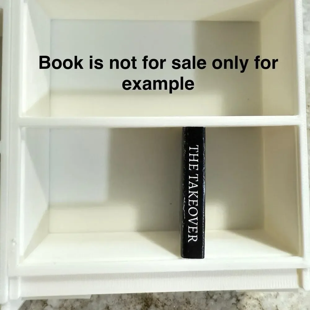 Lot of 3 Mini IKEA Billy Style Bookshelves 1:10 Scale White 5 Shelf Set